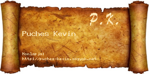 Puches Kevin névjegykártya